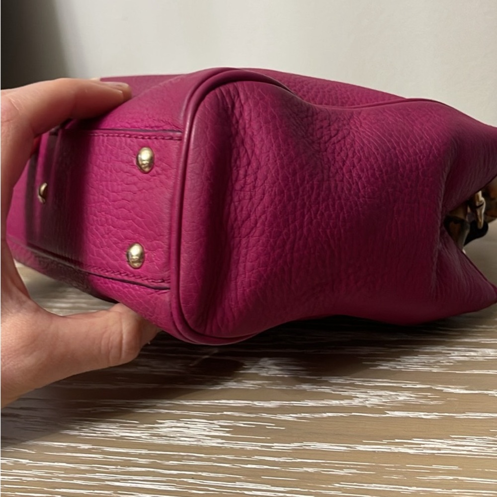 Gucci Pink Leather Bag Mini Size with Bamboo Handles - Picture 5 of 14
